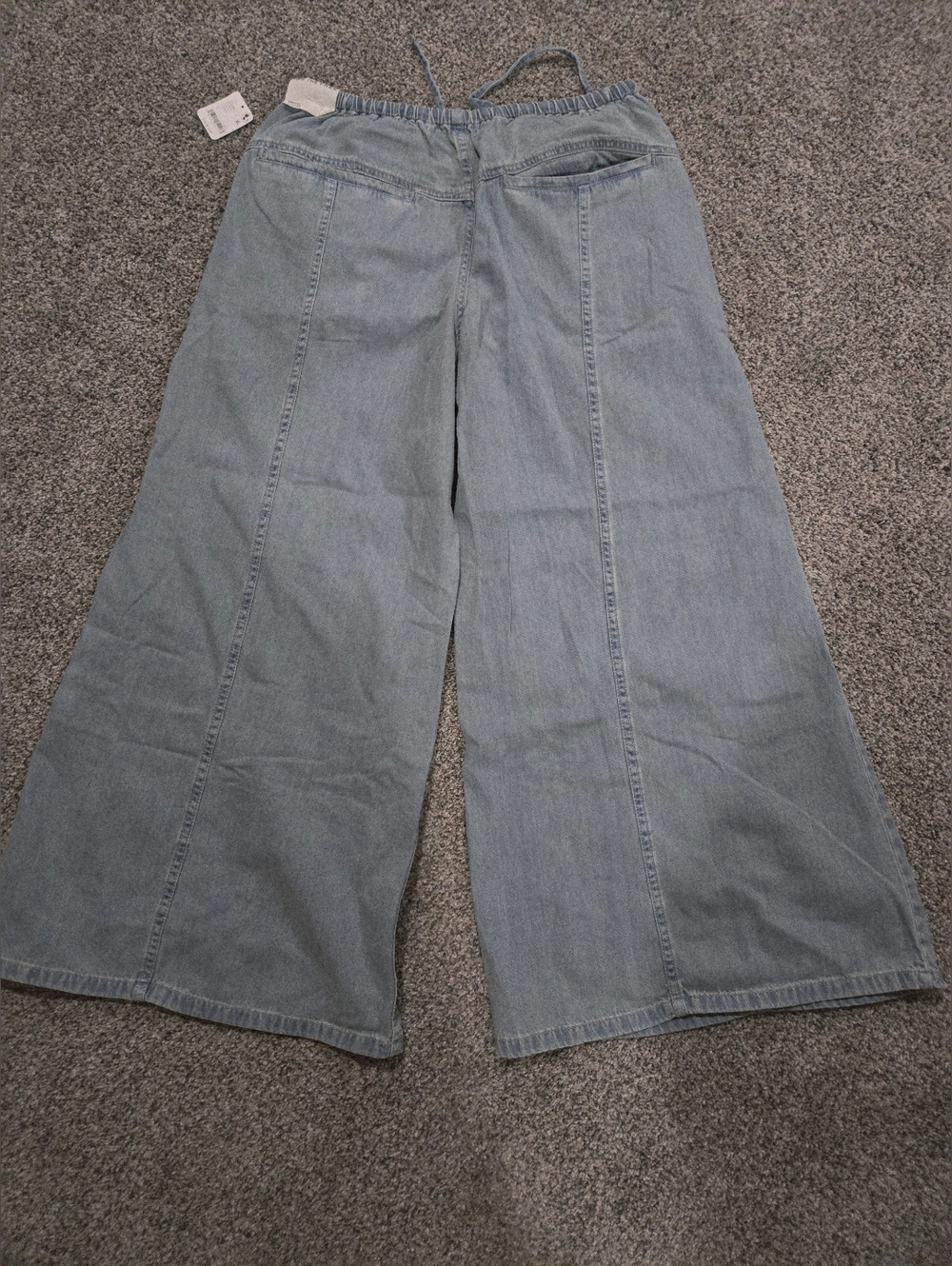 Free People Veritas Pull On Light Blue Wide Leg Jeans - Picture 4 of 4